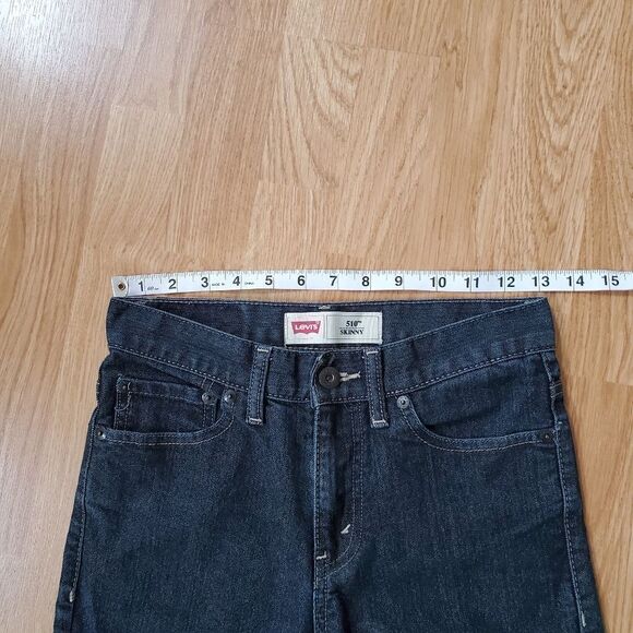 Levi's Boys 510 Skinny Fit Dark Wash Jeans - size 14 in Blue - Picture 7 of 12